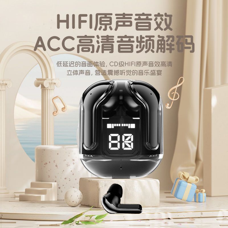 Transparent Wireless Bluetooth Earbuds